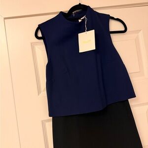 NWT Diane Von Furstenberg  Sleeveless Navy Blue Shift Skirt
